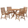 5-teiliges Garten-Esszimmerset aus massivem Akazienholz von , Gartensets - Ref: Foro24-3283566, Preis: 417,56 €, Rabatt: %