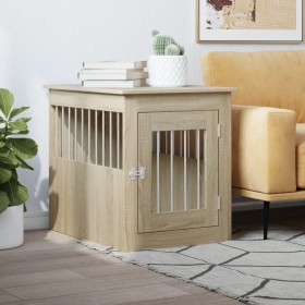 Engineered wood dog crate in Sonoma oak, 45x62x59 cm by , Dog kennels - Ref: Foro24-847488, Price: 78,64 €, Discount: %