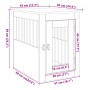 Hundekäfig aus Sonoma Eiche 45x62x59 cm von , Hundehütten - Ref: Foro24-847488, Preis: 72,93 €, Rabatt: %