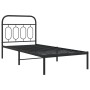 Bettgestell mit schwarzem Metallkopfteil 80x200 cm von , Betten und Lattenroste - Ref: Foro24-377108, Preis: 73,17 €, Rabatt: %