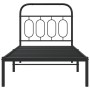 Estructura de cama con cabecero metal negro 80x200 cm de , Camas y somieres - Ref: Foro24-377108, Precio: 73,17 €, Descuento: %