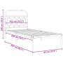 Estructura de cama con cabecero metal negro 80x200 cm de , Camas y somieres - Ref: Foro24-377108, Precio: 73,17 €, Descuento: %