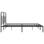 Bed frame with black metal headboard 140x190 cm by , Beds and slatted bases - Ref: Foro24-377117, Price: 112,55 €, Discount: %