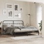 Bed frame with black metal headboard 183x213 cm by , Beds and slatted bases - Ref: Foro24-377122, Price: 124,67 €, Discount: %