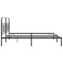 Bed frame with black metal headboard 183x213 cm by , Beds and slatted bases - Ref: Foro24-377122, Price: 124,67 €, Discount: %