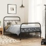 Bed frame with black metal headboard and footboard 100x190cm by , Beds and slatted bases - Ref: Foro24-377129, Price: 88,99 €...