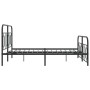 Estructura de cama cabecero y estribo metal negro 135x190 cm de , Camas y somieres - Ref: Foro24-377134, Precio: 130,61 €, De...