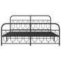 Bed frame with black metal headboard and footboard 193x203 cm by , Beds and slatted bases - Ref: Foro24-377141, Price: 149,44...