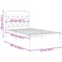 Metal bed frame with white headboard 107x203 cm by , Beds and slatted bases - Ref: Foro24-377162, Price: 83,02 €, Discount: %