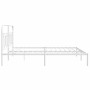 Estructura de cama con cabecero metal blanca 160x200 cm de , Camas y somieres - Ref: Foro24-377169, Precio: 118,99 €, Descuen...