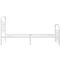 Metal bed frame with white headboard and footboard 90x190 cm by , Beds and slatted bases - Ref: Foro24-377176, Price: 86,07 €...