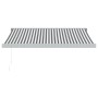 Toldo retráctil aluminio y tela gris antracita y blanco 3x2,5 m de , Toldos - Ref: Foro24-3216123, Precio: 479,29 €, Descuent...