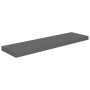 Gray glossy MDF floating wall shelf 90x23.5x3.8 cm by vidaXL, Shelves and shelves - Ref: Foro24-323796, Price: 23,87 €, Disco...