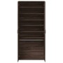 Engineered wood shoe cabinet in brown oak color, 80x39x178 cm by , Shoe racks and shoe organizers - Ref: Foro24-3276678, Pric...