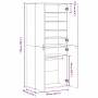 Engineered wood shoe cabinet in brown oak color, 80x39x178 cm by , Shoe racks and shoe organizers - Ref: Foro24-3276678, Pric...