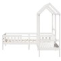 Bed set and bench with solid white pine roof 90x190 cm by , Beds and slatted bases - Ref: Foro24-3282181, Price: 362,66 €, Di...