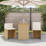 Gartenstühle und Tisch 3 Stück synthetisches Rattan Kissen beige von , Gartensets - Ref: Foro24-4003877, Preis: 200,92 €, Rab...