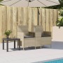 2-seater garden sofa with table and light gray PE rattan cushions by , Outdoor sofas - Ref: Foro24-4003889, Price: 138,71 €, ...