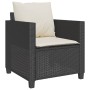 Small table and chairs with 3 black synthetic rattan cushions. by , Garden sets - Ref: Foro24-4003896, Price: 226,15 €, Disco...