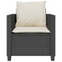 Small table and chairs with 3 black synthetic rattan cushions. by , Garden sets - Ref: Foro24-4003896, Price: 226,15 €, Disco...