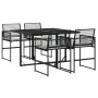 Set de muebles jardín 5 pzas con cojines ratán sintético negro de , Conjuntos de jardín - Ref: Foro24-3295023, Precio: 431,11...