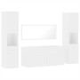 4-piece bathroom furniture set, white plywood by , Bathroom furniture - Ref: Foro24-3308536, Price: 183,04 €, Discount: %