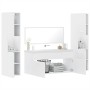 4-piece bathroom furniture set, white plywood by , Bathroom furniture - Ref: Foro24-3308536, Price: 183,04 €, Discount: %