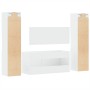 4-piece bathroom furniture set, white plywood by , Bathroom furniture - Ref: Foro24-3308536, Price: 183,04 €, Discount: %