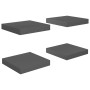 Floating wall shelf 4 pcs glossy gray MDF 23x23.5x3.8 cm by vidaXL, Shelves and shelves - Ref: Foro24-323783, Price: 27,06 €,...