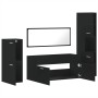 4-piece black plywood bathroom furniture set by , Bathroom furniture - Ref: Foro24-3308522, Price: 164,26 €, Discount: %