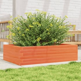 Jardinera madera maciza de pino marrón cera 90x60x23 cm de , Maceteros y jardineras - Ref: Foro24-847235, Precio: 72,99 €, De...