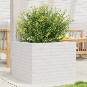 Solid white pine wood planter 60x60x45.5 cm by , Pots and planters - Ref: Foro24-847249, Price: 108,99 €, Discount: %