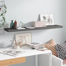 Glossy gray MDF floating wall shelf 120x23.5x3.8 cm by vidaXL, Shelves and shelves - Ref: Foro24-323799, Price: 25,68 €, Disc...