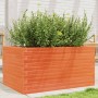 Solid pine wood planter in brown wax 90x60x45.5 cm by , Pots and planters - Ref: Foro24-847280, Price: 135,08 €, Discount: %