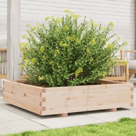 Jardinera madera maciza de pino 100x100x26,5 cm de , Maceteros y jardineras - Ref: Foro24-847318, Precio: 104,99 €, Descuento: %