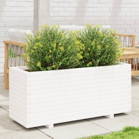 Jardinera madera maciza de pino blanco 110x40x49,5 cm de , Maceteros y jardineras - Ref: Foro24-847379, Precio: 149,48 €, Des...