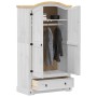 Corona Schrank aus massivem Kiefernholz weiß 102x52x186 cm von , Kleiderschränke - Ref: Foro24-4012157, Preis: 433,45 €, Raba...