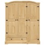 Corona wardrobe made of solid pine wood 151.5x52x186 cm by , Wardrobes - Ref: Foro24-4012160, Price: 533,65 €, Discount: %