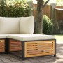 Gartenhocker mit Kissen aus Akazienholz 68x68x30 cm von , Modulare Sofas für den Außenbereich - Ref: Foro24-367647, Preis: 10...