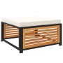 Garden stool with acacia wood cushion 68x68x30 cm by , Modular outdoor sofas - Ref: Foro24-367647, Price: 107,40 €, Discount: %