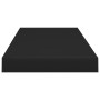 Black floating wall shelf MDF 60x23.5x3.8 cm by vidaXL, Shelves and shelves - Ref: Foro24-323832, Price: 17,32 €, Discount: %