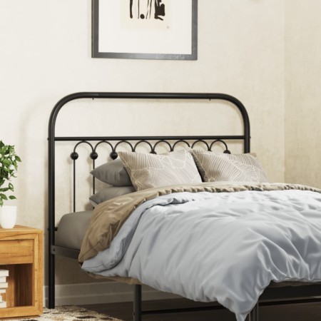 Cabecero de metal negro 100 cm de , Cabeceros y pies de cama - Ref: Foro24-376629, Precio: 38,73 €, Descuento: %