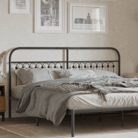 Black metal headboard 180 cm by , Headboards and footboards - Ref: Foro24-376636, Price: 67,99 €, Discount: %