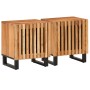 Bedside tables 2 units solid acacia wood 40x34x46 cm by , Nightstands - Ref: Foro24-377419, Price: 121,59 €, Discount: %