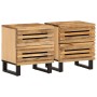 Bedside tables 2 units solid rough mango wood 40x34x46 cm by , Nightstands - Ref: Foro24-377427, Price: 155,03 €, Discount: %