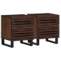 Bedside tables 2 units solid mango wood 40x34x46 cm by , Nightstands - Ref: Foro24-377431, Price: 170,99 €, Discount: %