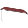 Manual retractable awning in burgundy color, 400x350 cm. by , Awnings - Ref: Foro24-3214998, Price: 435,52 €, Discount: %