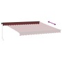 Manual retractable awning in burgundy color, 400x350 cm. by , Awnings - Ref: Foro24-3214998, Price: 435,52 €, Discount: %