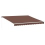 Toldo retráctil manual marrón 400x300 cm de , Toldos - Ref: Foro24-3215630, Precio: 518,04 €, Descuento: %