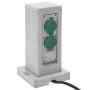 Outdoor plug with 4-way stake, gray stone appearance. by , wall sockets - Ref: Foro24-4010104, Price: 36,99 €, Discount: %